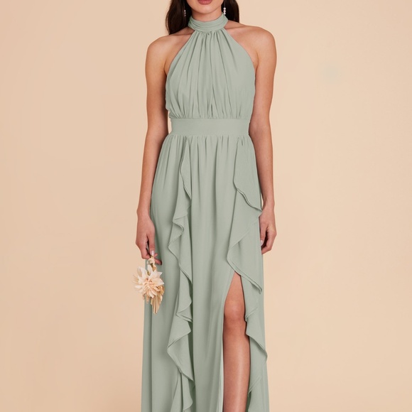 small sage joyce chiffon dress - Picture 1 of 4
